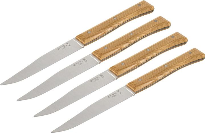 Opinel Facette frêne, lisse, boîte de 4 (4 pièce(s), Couteau)