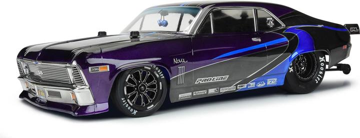 Actual product image Pro-Line Body 1969 Chevrolet Nova Clear for Slash 2WD Drag Car