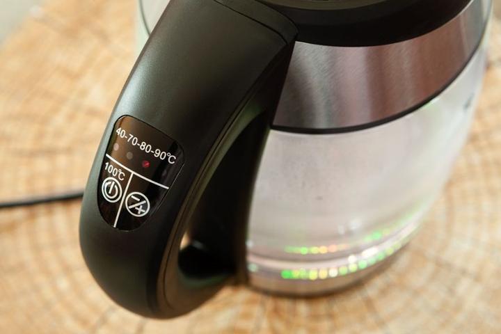 Actual product image Eldom C520 LUX glass kettle capacity 1 7 l water temperature control panel 2200 W. (1.70 l, EU plug)