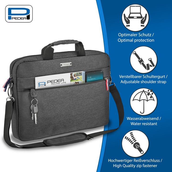 Image du produit Pedea Sacoche pour ordinateur portable URBAN slim 43,9cm (17.3"), grise (17.30")