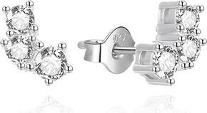 Agato Sparkling silver earrings with zircons AGUP3470
