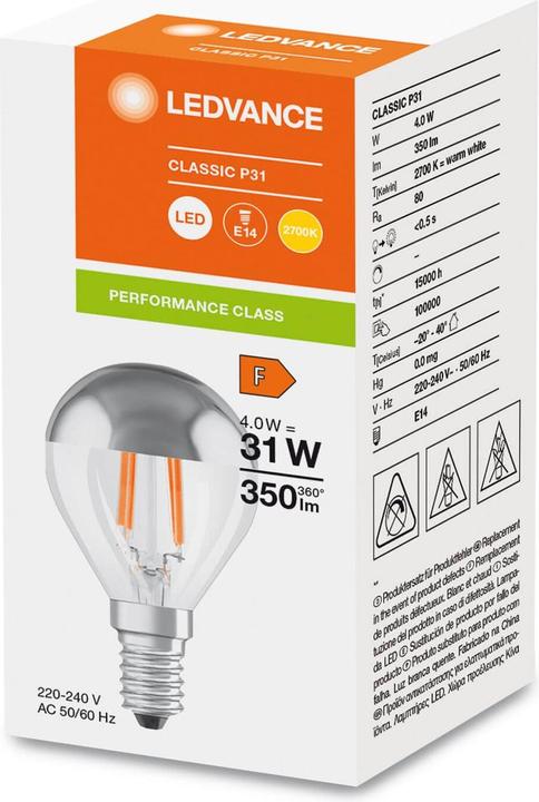 Actual product image Ledvance LED head mirror lamp (E14, 4 W, 350 lm, 1 x, F)