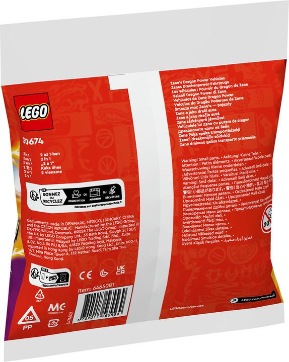 Actual product image LEGO Zane's dragon power vehicles (30674, LEGO Ninjago)