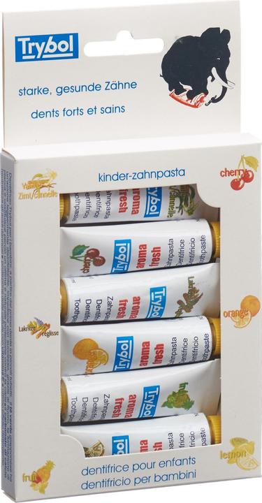 Trybol Kinder Zahnpasta Aromen assortiert (48 ml)