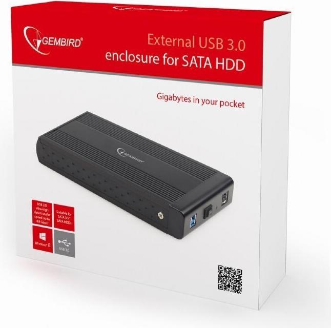 Immagine prodotto Gembird EE3-U3S-3 Contenitore per unità di archiviazione Contenitore per unità disco da 3,5 pollici (3.5")