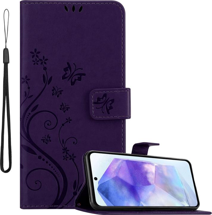 Cadorabo Cover per Samsung Galaxy A55 con motivo floreale (Samsung Galaxy A55)