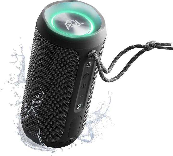 AQL Enceinte Bluetooth Glow Black (6 h, Fonctionnement sur batterie)