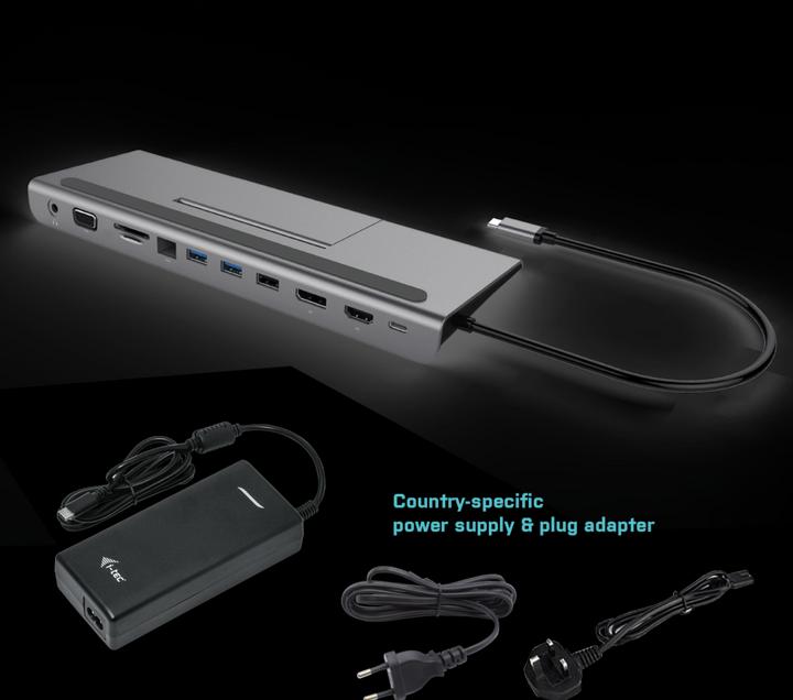 Actual product image i-tec Triple Dock (USB-C, 2 Ports)