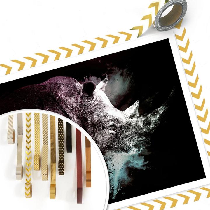 Produktbild Trenddeko Hugonnard - Wild Explosion: Nashorn (50 x 40 cm)