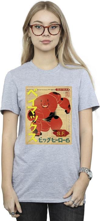 Immagine prodotto Disney Big Hero 6 Baymax Baymax Newspaper Maglietta Ampia Donna (S)