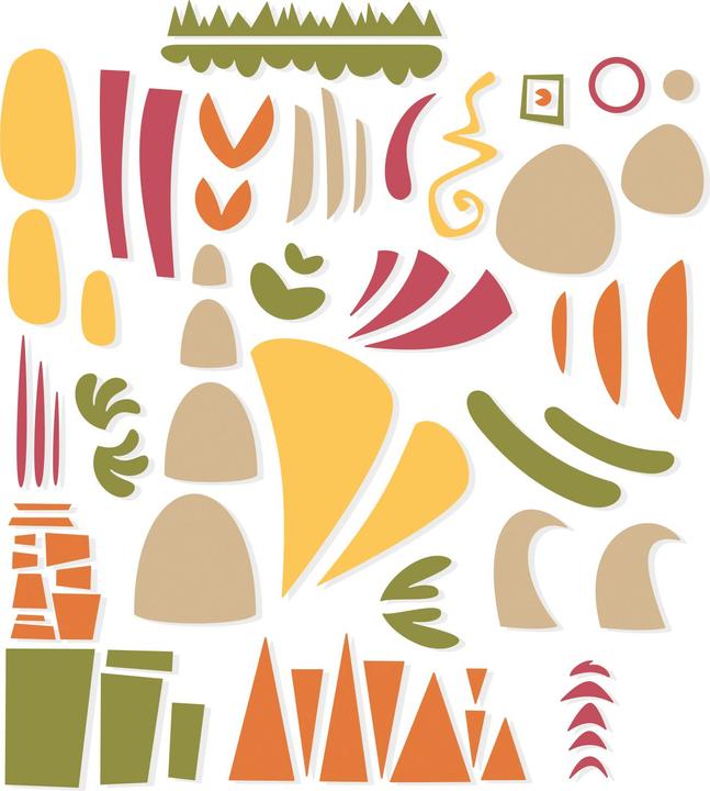 Actual product image Sizzix Thinlits punching template "Infinite Doodles #1"