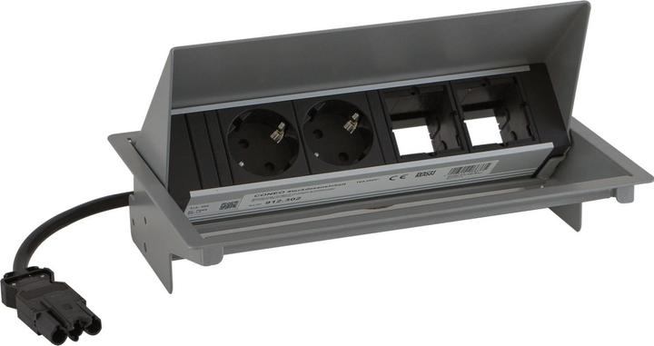 Produktbild Bachmann CONEO SET 2x Schutzkontakt 2x ABD silberfarben (2 x, CEE 7/3, 0.20 m)