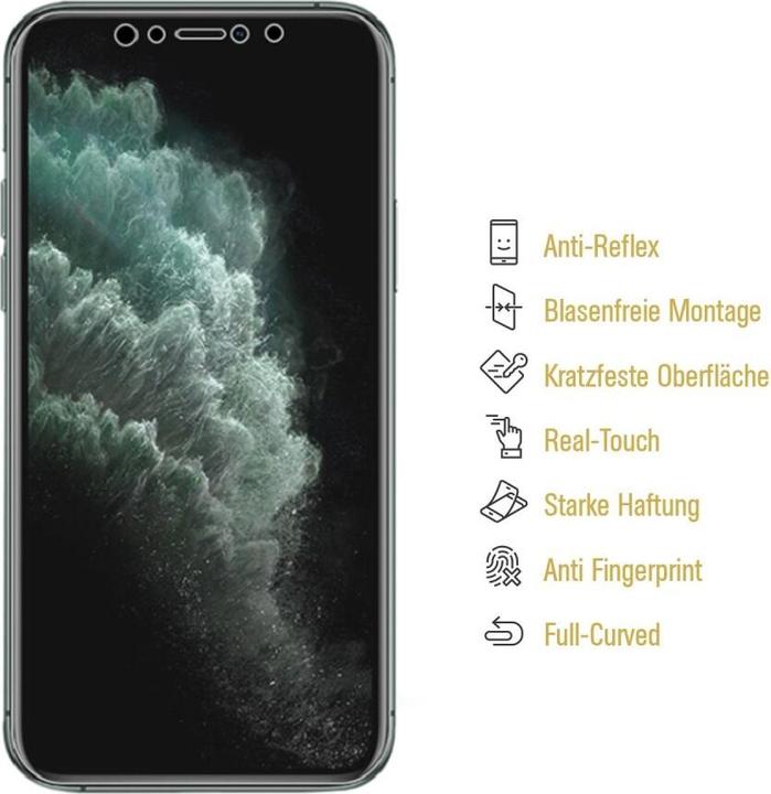 Actual product image Protectorking 1x Displayschutz Full Cover matt entspiegelt (1 Piece, Apple iPhone X)