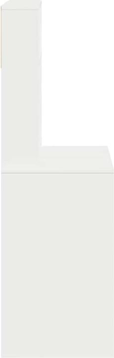 Actual product image VidaXL Desk with shelf White 100x45x140 cm Wood-based office desk Table (100 x 45 x 140 cm)
