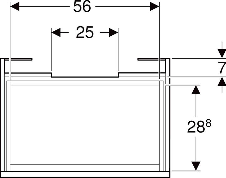 Produktbild Geberit Renova Plan Unterschrank für Waschtisch, mit 1 Schublade, 63,4x60,6x44,6cm, 501907 (63.5 x 44.5 x 60.5 cm)
