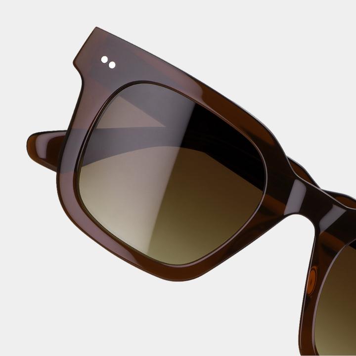 Actual product image James Dixon Braun/Braun Verlauf – Milton – Quadratisch – Acetat – Sonnenbrille