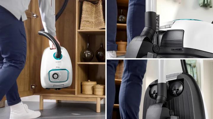 Actual product image Bosch Hausgeräte Series 4, Vacuum cleaner with bag, ProHygienic, White, BGD41HYG