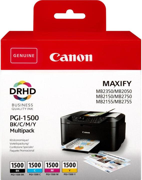 Actual product image Canon PGI-1500 (M, FC, C, Y)