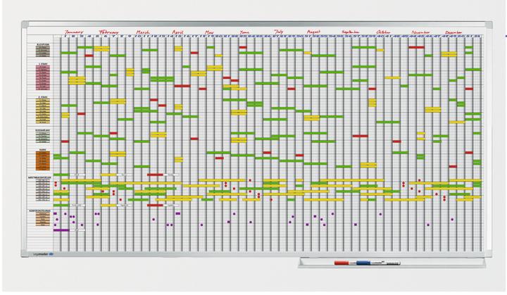 Image du produit Legamaster Planificateur annuel PROFESSIONAL 75 éléments (200 x 100 cm)