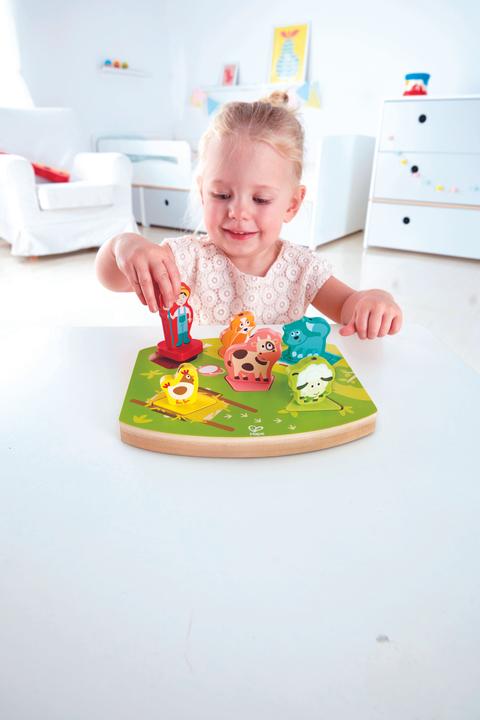 Actual product image Hape Farm noise puzzle (6 pieces)