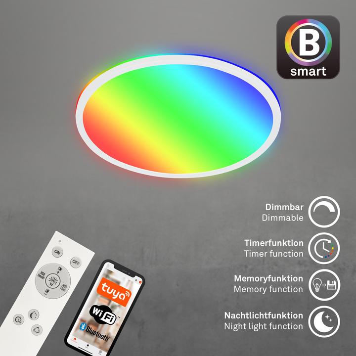 Image du produit Briloner B smart WiFi + Bluetooth Panneau LED RGB/W, LED/22W (2700 lm)