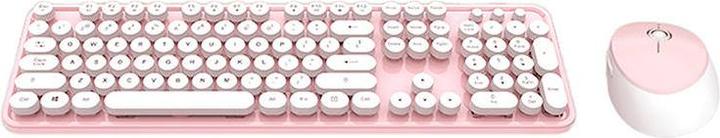Produktbild Mofii Kabelloses Tastatur- und Mausset Sweet 2.4G (Weiss-Rosa) (Eng. Int., Kabellos)