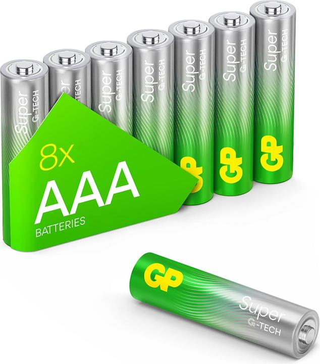 Produktbild GP Batteries 4+4 GP Super Alkaline 1,5V AAA Micro LR03 Neu 03024ADHETA-B8 (8 Stk., AAA)