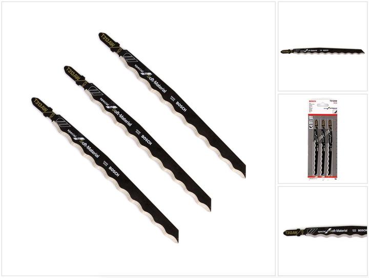 Image du produit Bosch Professional Zubehör Lame de scie sauteuse PRO Soft Material T313AW, 152 mm, 3 pcs.