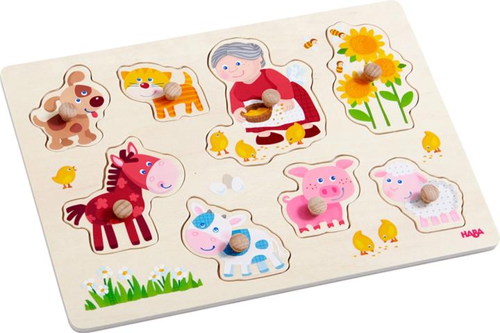 Actual product image Haba Grasping puzzle Grandma Leni's animals (8 pieces)