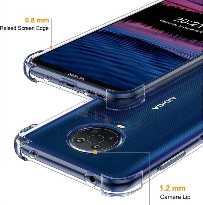 Actual product image Screenguard Nokia G10 Cover Crystal Soft Airbag Bumper (Nokia G10)