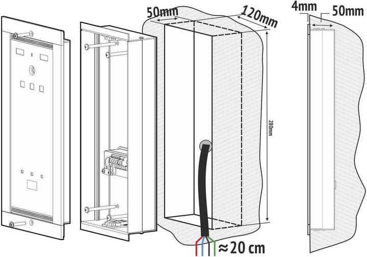 Actual product image Bellcome Video door phone d 7" kit 1 family (Cable)