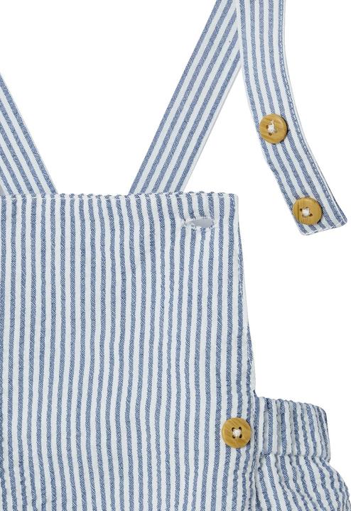 Vertbaudet Baby-Set: Body & gestreifte Latzshorts