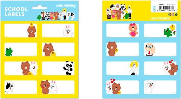 Immagine prodotto Line Friends BT21 - Set di adesivi/etichette 16 pezzi.