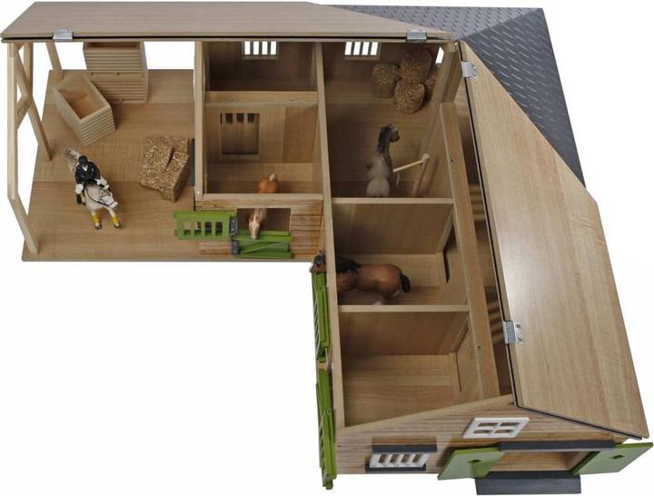 Actual product image NoName Horse corner stable with 3 boxes and storage room 1:24