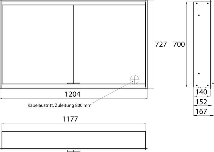 Produktbild Emco prime 2 Facelift Lichtspiegelschrank, 1200 mm, 2 Türen, Unterputzmodell, 9497