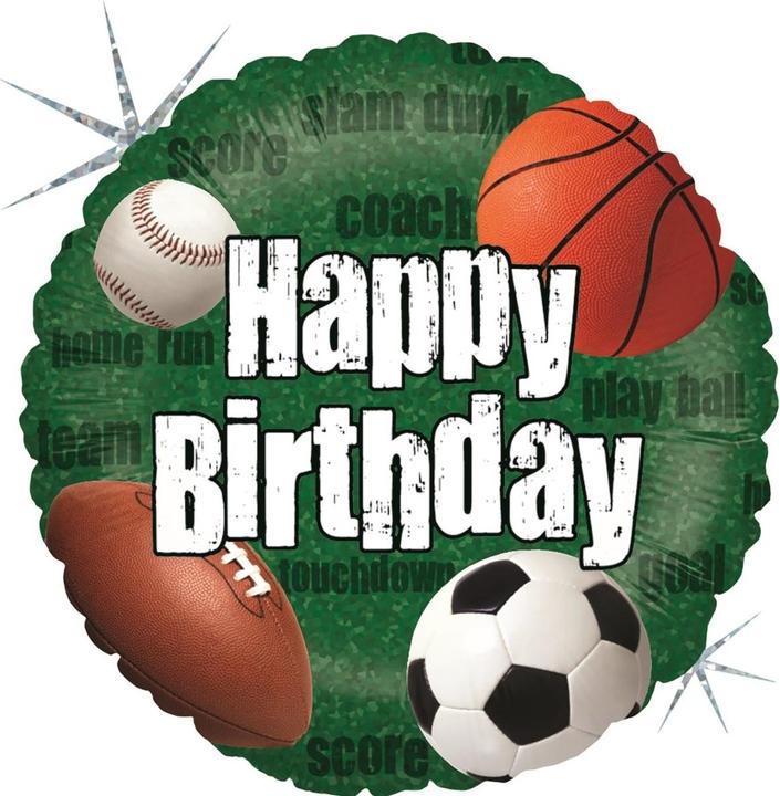 Image du produit Grabo Balloons Ballon Joyeux anniversaire Basketball Football Baseball Rugby