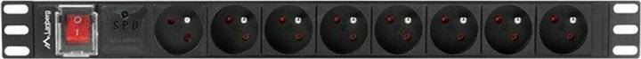 Actual product image Lanberg PDU 19inch 1U 16A 8x FR 2m
