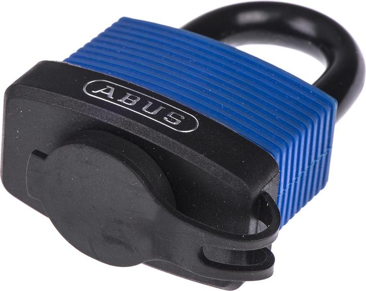 Image du produit Abus Cadenas avec clé, laiton, acier inoxydable bleu, anse-Ø 8mm x 24.5mm