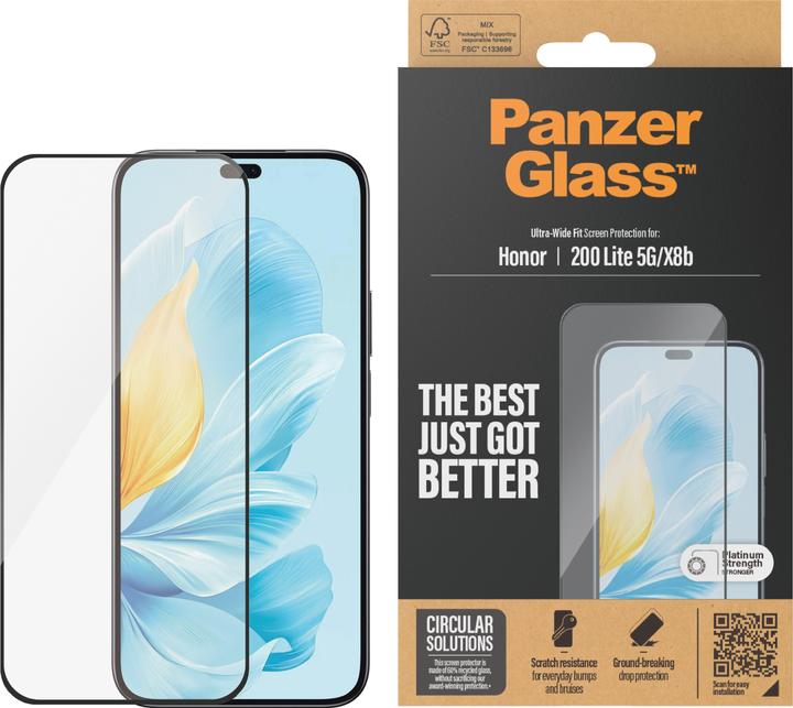 Actual product image PanzerGlass Ultra-Wide Fit (1 Piece, Honor X8b, Honor 200 Lite)