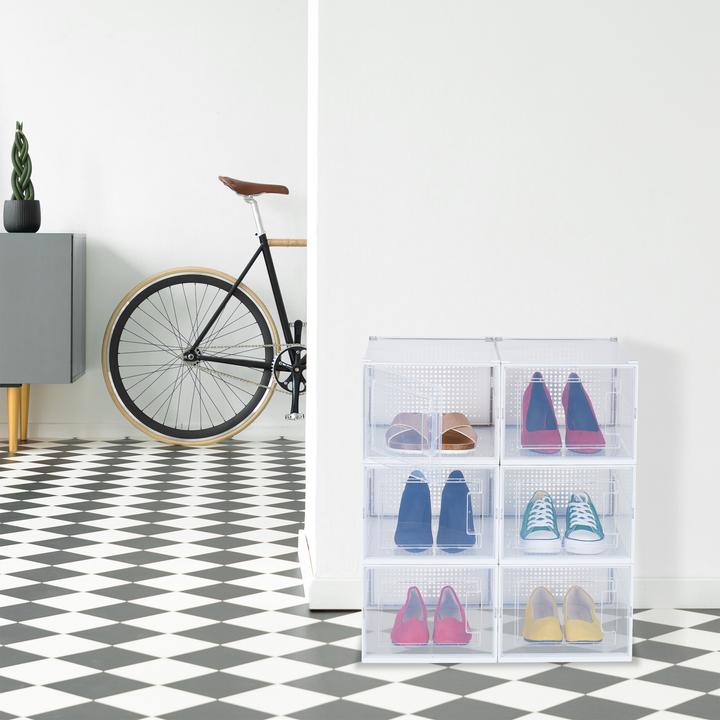 Image du produit Relaxdays 6x boîtes à chaussures (28 x 36 x 21 cm)
