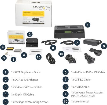 Produktbild StarTech 4 Bay Festplatten Kopierstation USB 3.0 / eSATA auf SATA - HDD 1:3 Duplikator - Standalone Festpl...