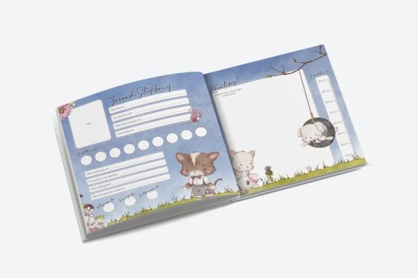 Actual product image Matz & Leni My Friends Book Album "Dog & Cat (21 x 21 cm)