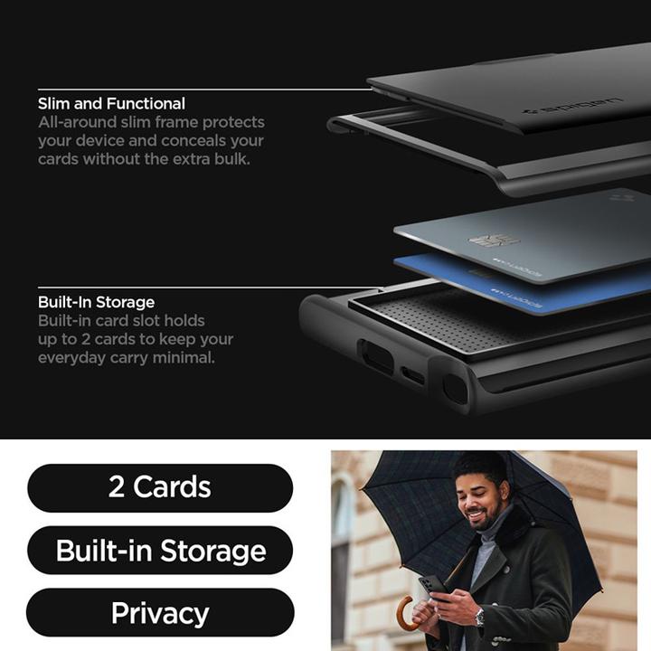 Produktbild Spigen Slim Armor CS S928 czarny/black ACS07306 (Samsung Galaxy S24 Ultra)