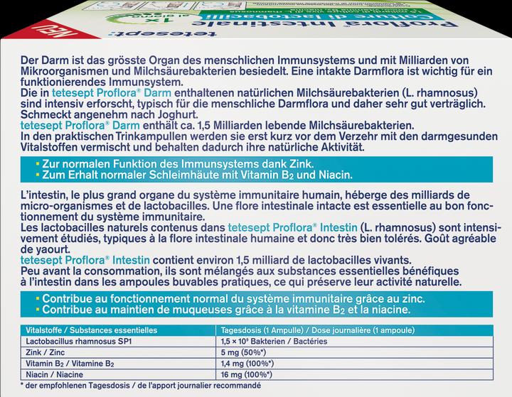 Produktbild Tetesept Proflora Darm (5 Stück, Ampulle, 75.60 g)