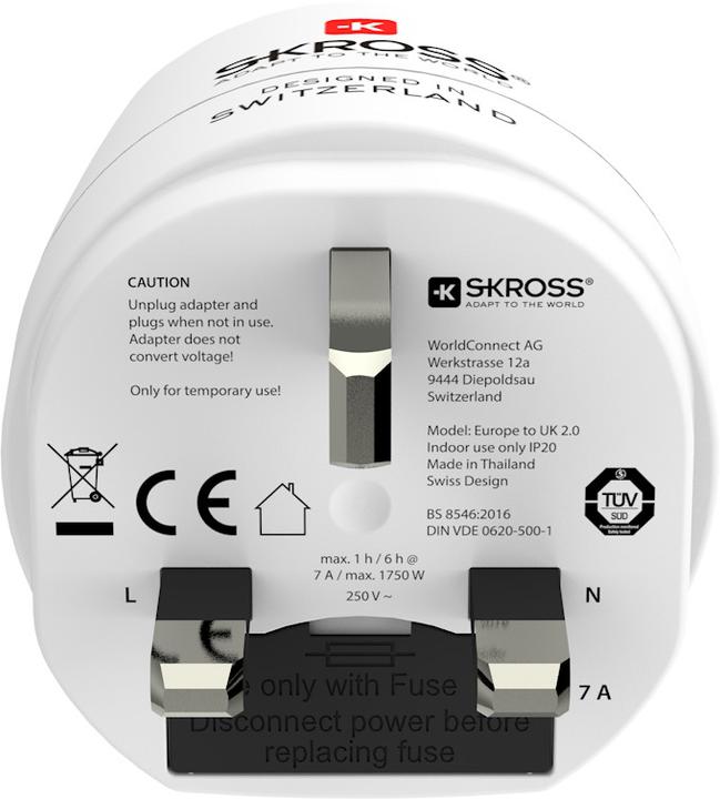 Actual product image Skross World to UK