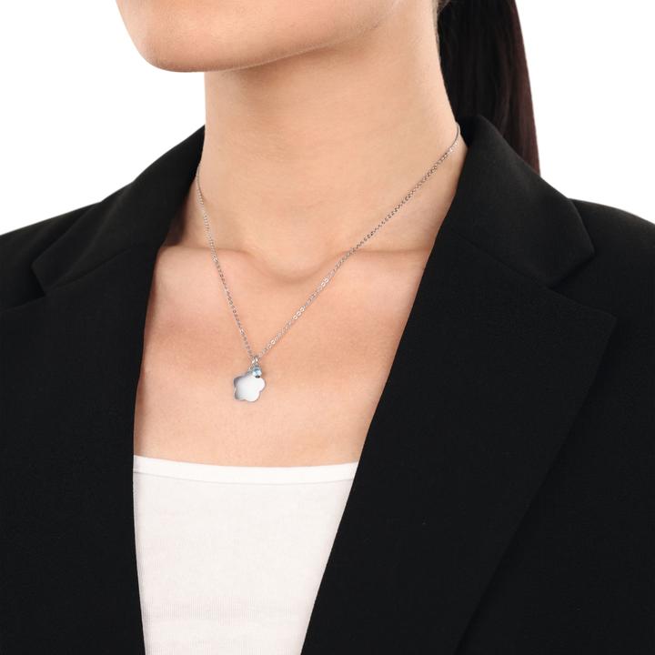 Produktbild Amor Anhänger für Damen, 925 Sterling Silber, Glas | Blume (Silber 925)