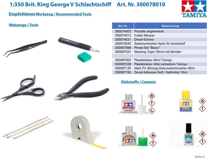 Actual product image Tamiya 1:350 Brit. King George V Battleship
