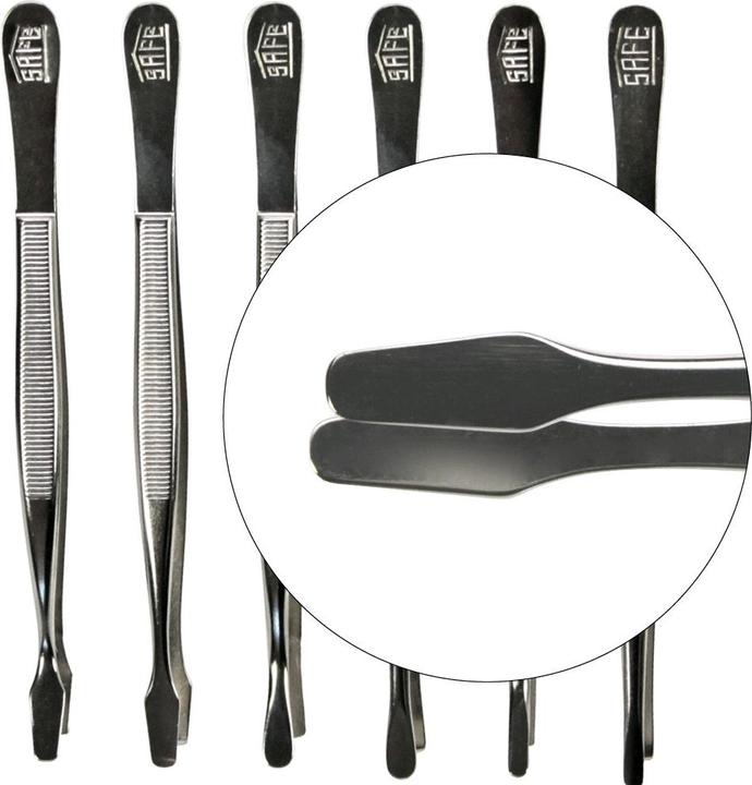 Actual product image Safe Nickel-plated tweezers 120 mm
