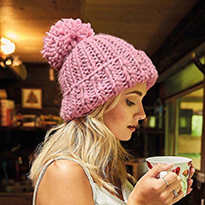 Actual product image Beechfield Oversized knitted hat with bobble (One size)
