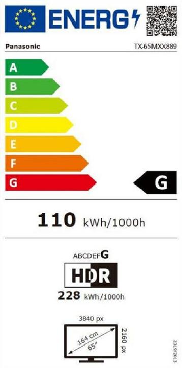 Energy Label Panasonic TX-65MXX889 (65", LCD)
